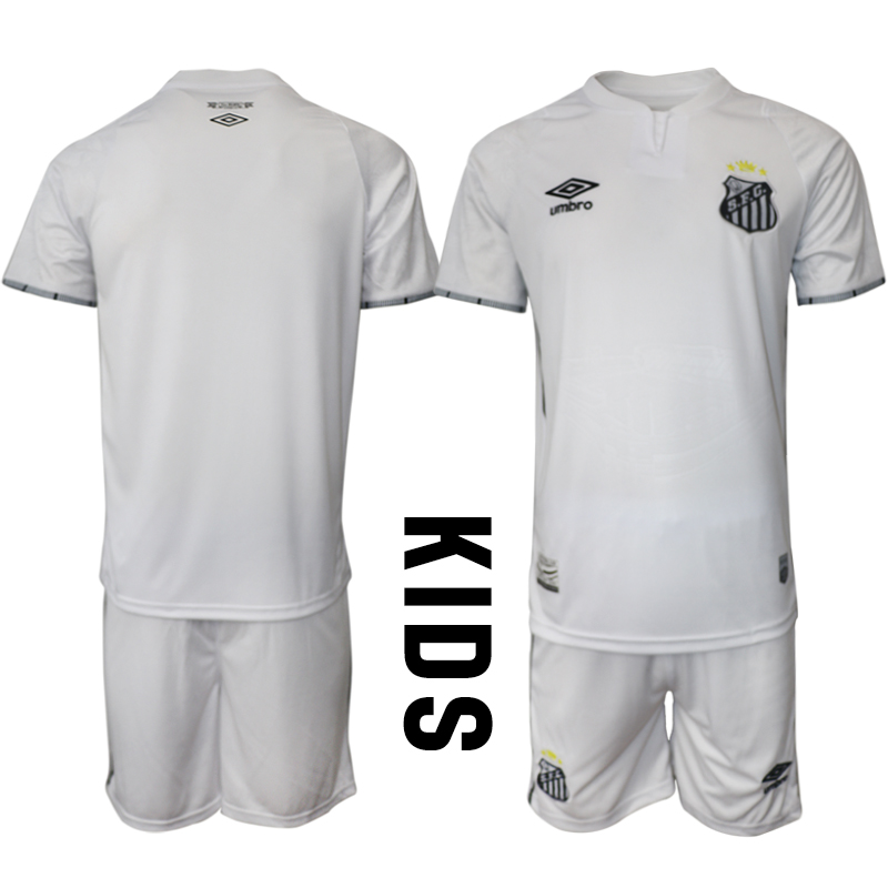 Youth 2025-2026 Club Santos FC home White Blank Soccer Jersey->youth soccer jersey->Youth Jersey
